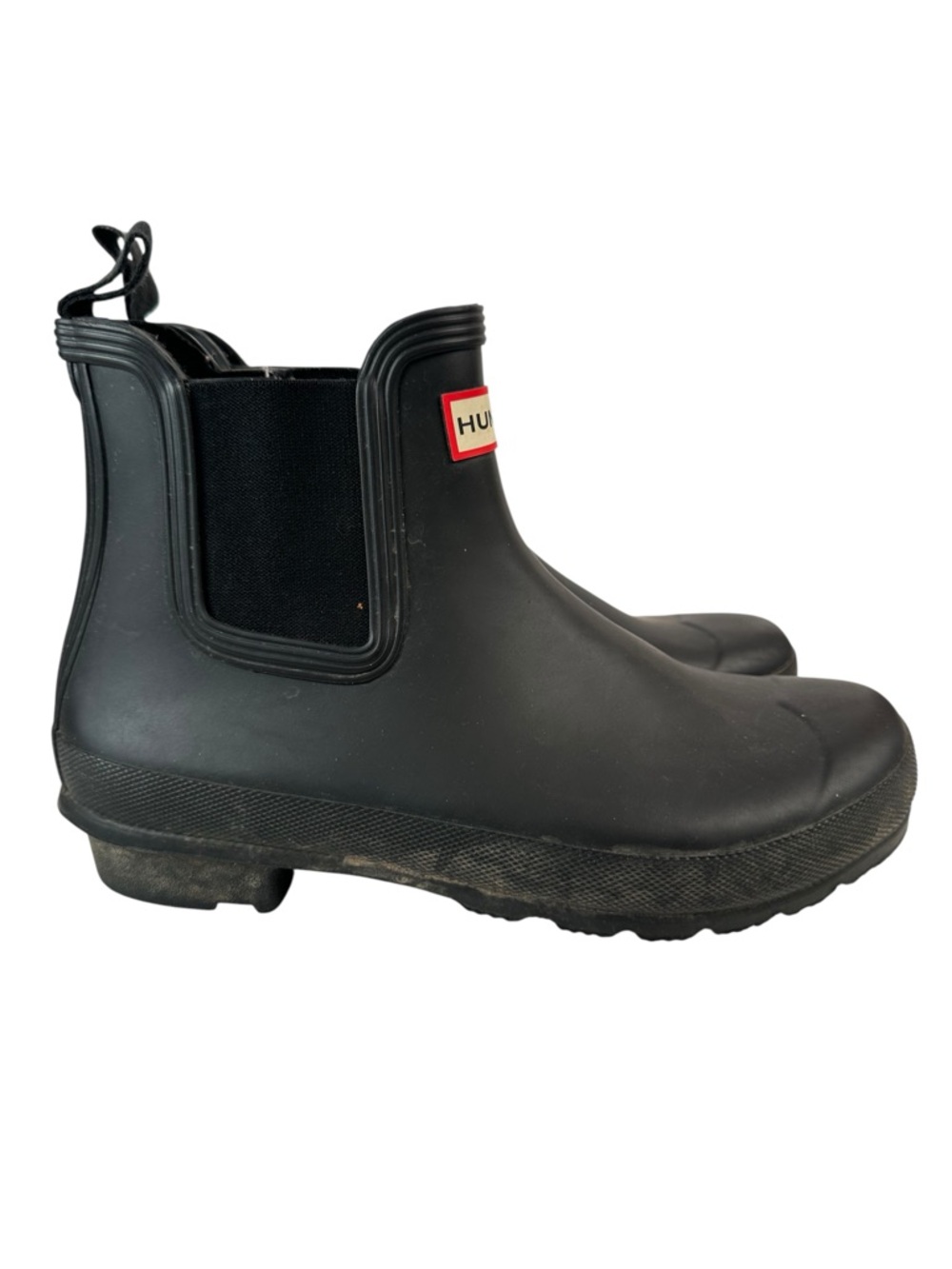 Hunter Original Chelsea Rain Boots Matte Black Waterproof Rubber Boots 9